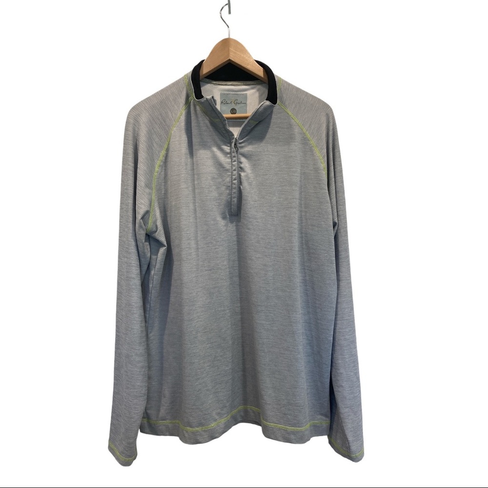 ROBERT GRAHAM X Taylore Performance 1/4 Quarter‎ Zip Pullover Large Active Top